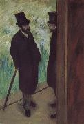 Edgar Degas someone in the corner  of stage Germany oil painting artist
